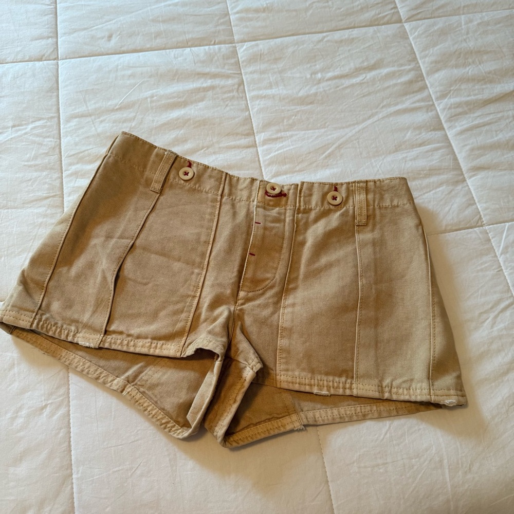 Free People Tan Cargo Shorts